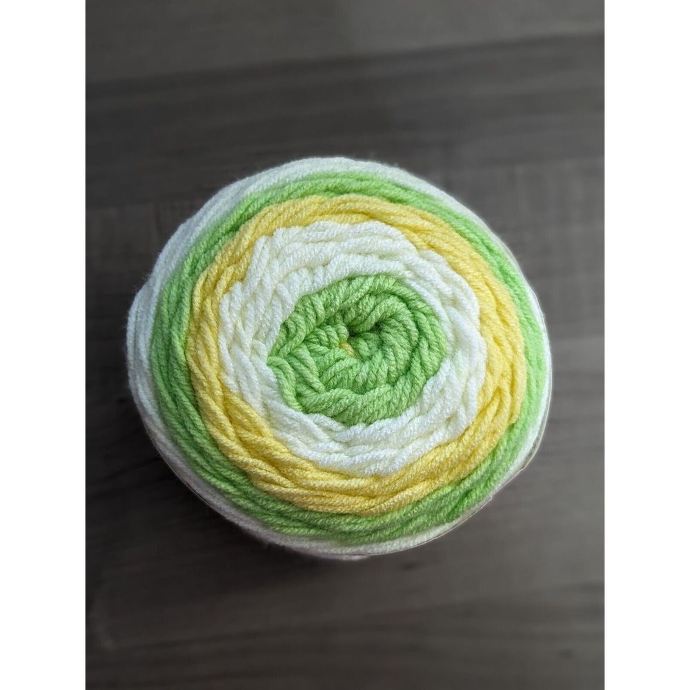 Premier Yarns 1047-28 Sweet Roll Yarn Melon Pop 5 oz/245yds Acrylic Yellow Green - Picture 3 of 6